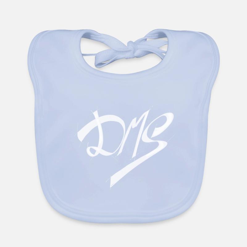 LOGO DMS BLANC Bavoir bio Bébé