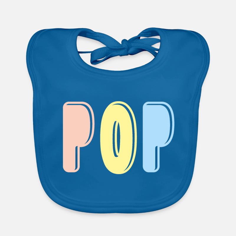 Pop - Bavoir bio Bébé - bleu paon