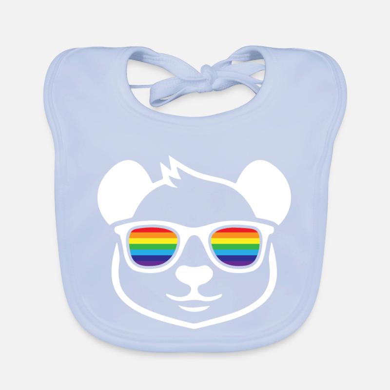 Panda Pride Transgender LGBT Gift Rights Organic Baby Bibs