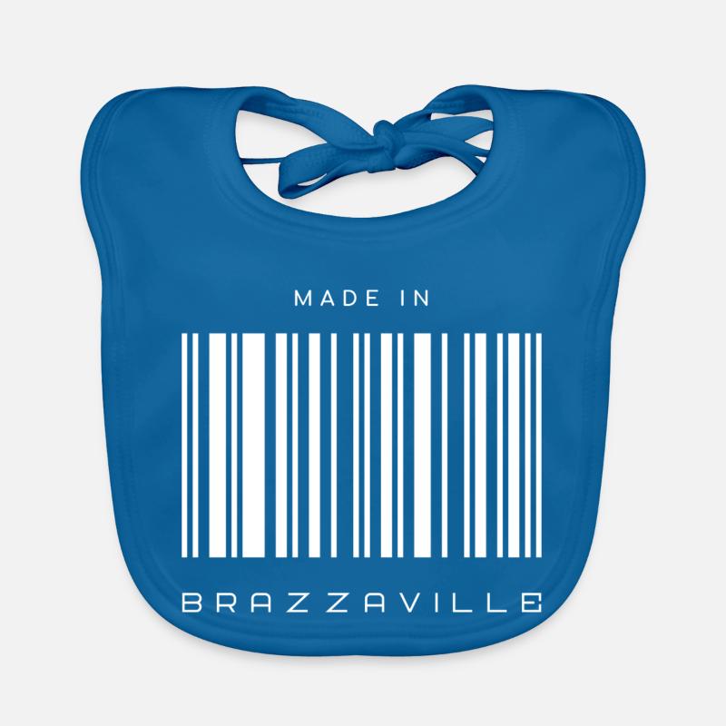 Made in Brazzaville - Bavoir bio Bébé - bleu paon