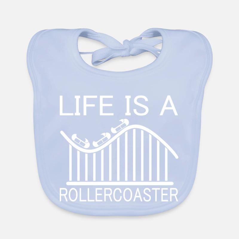 Rollercoaster Achterbahn Baby Bio-Lätzchen