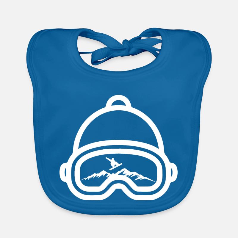 Snowboard Snowboarder - Bavoir bio Bébé - bleu paon