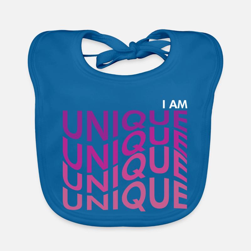 Ich bin einzigartig - Selbstliebe Baby Bio-Lätzchen