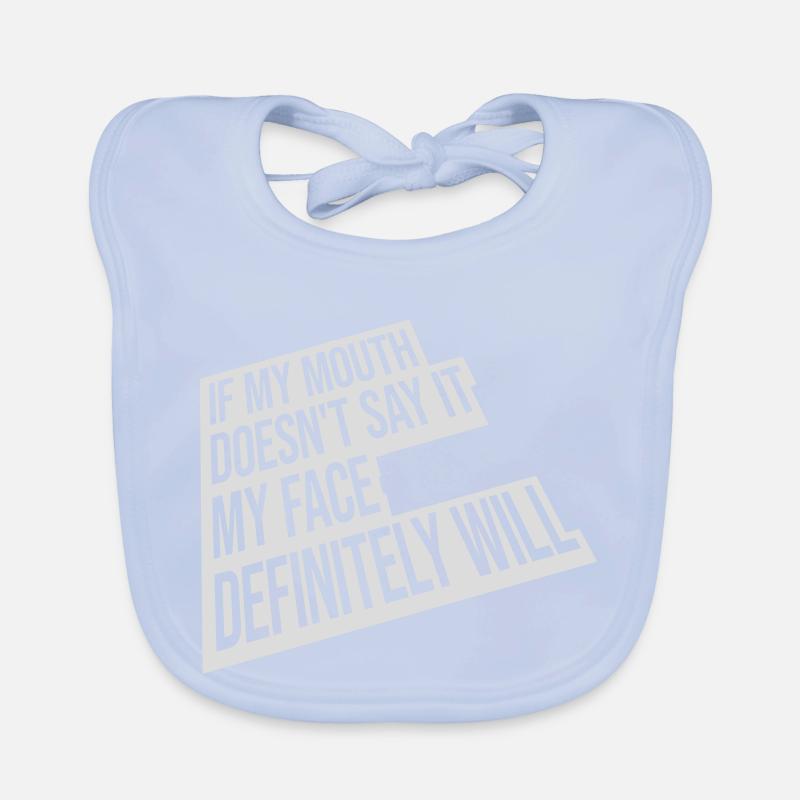 Mon visage le fera certainement Bavoir bio Bébé