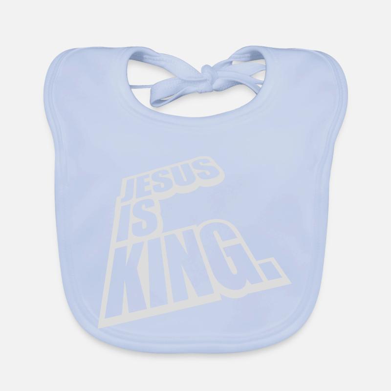 Citation de Jésus est roi Bavoir bio Bébé
