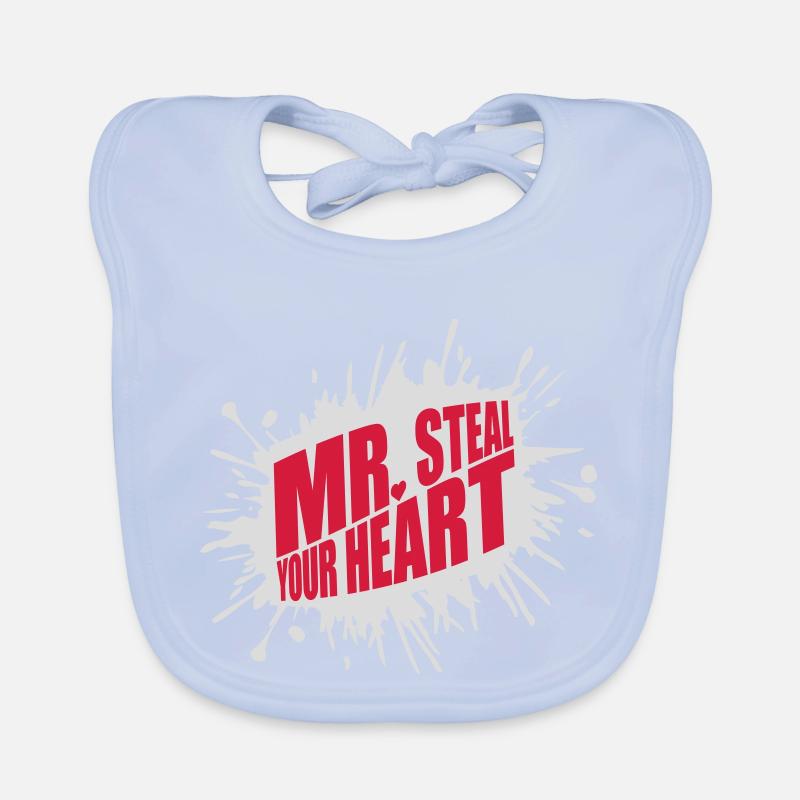 mr steal your heart Baby Bio-Lätzchen