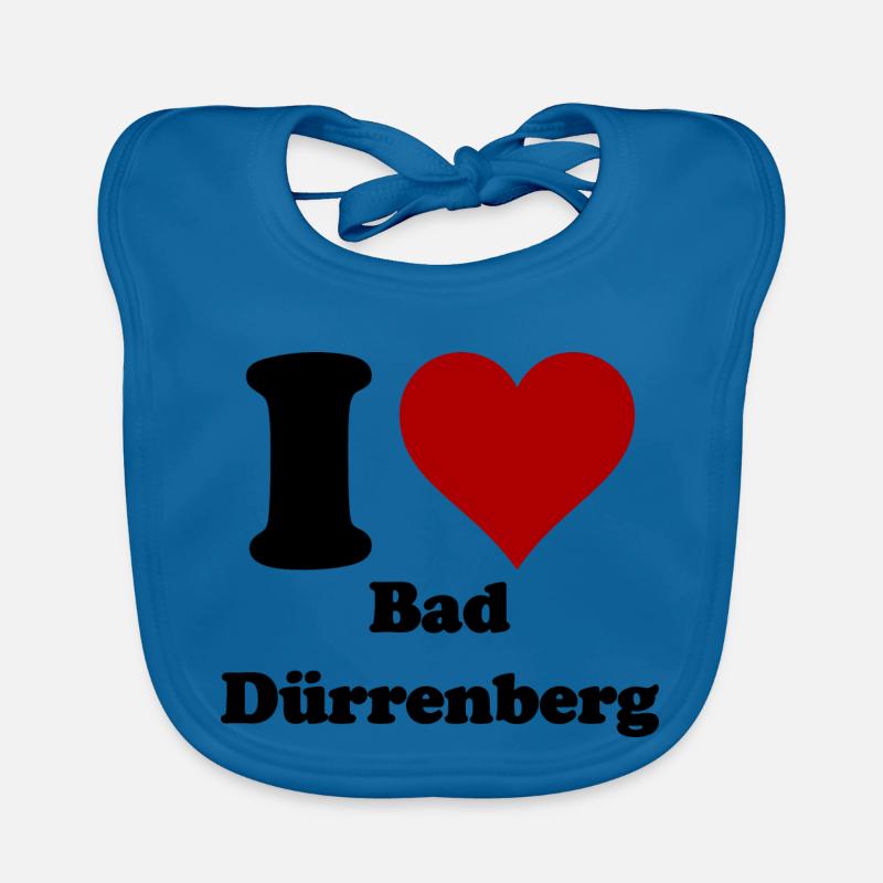 J’aime Bad Dürrenberg - Bavoir bio Bébé - bleu paon