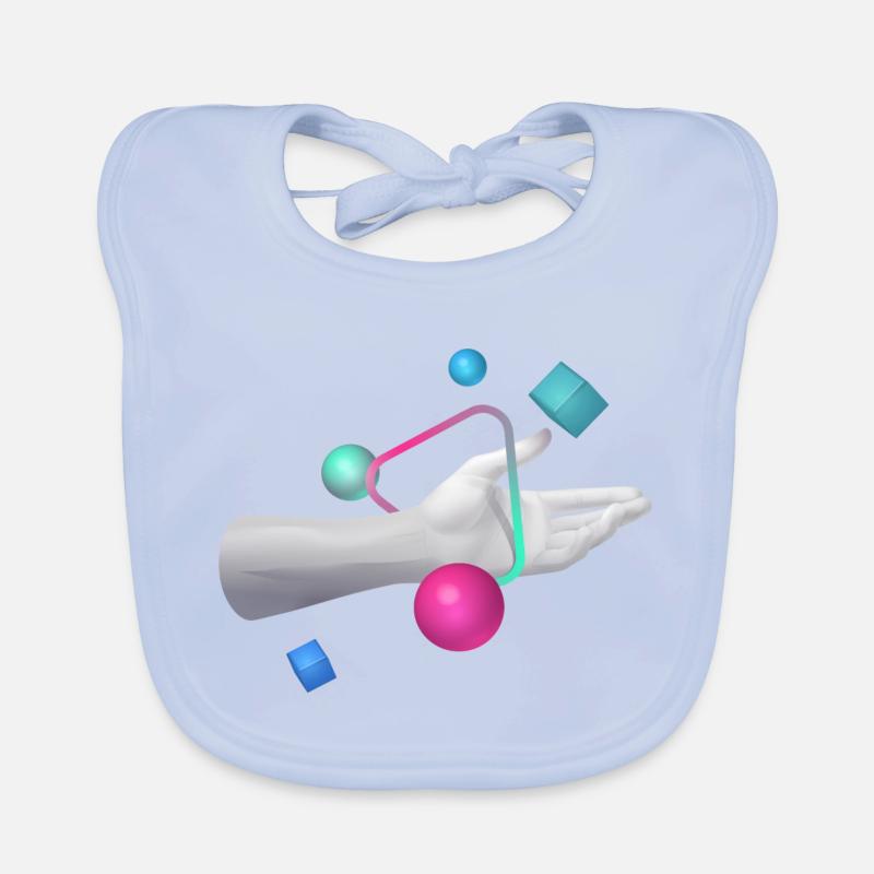Graphique 3D à la main Bavoir bio Bébé