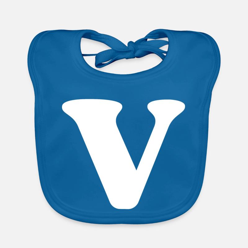 Letter v Organic Baby Bibs