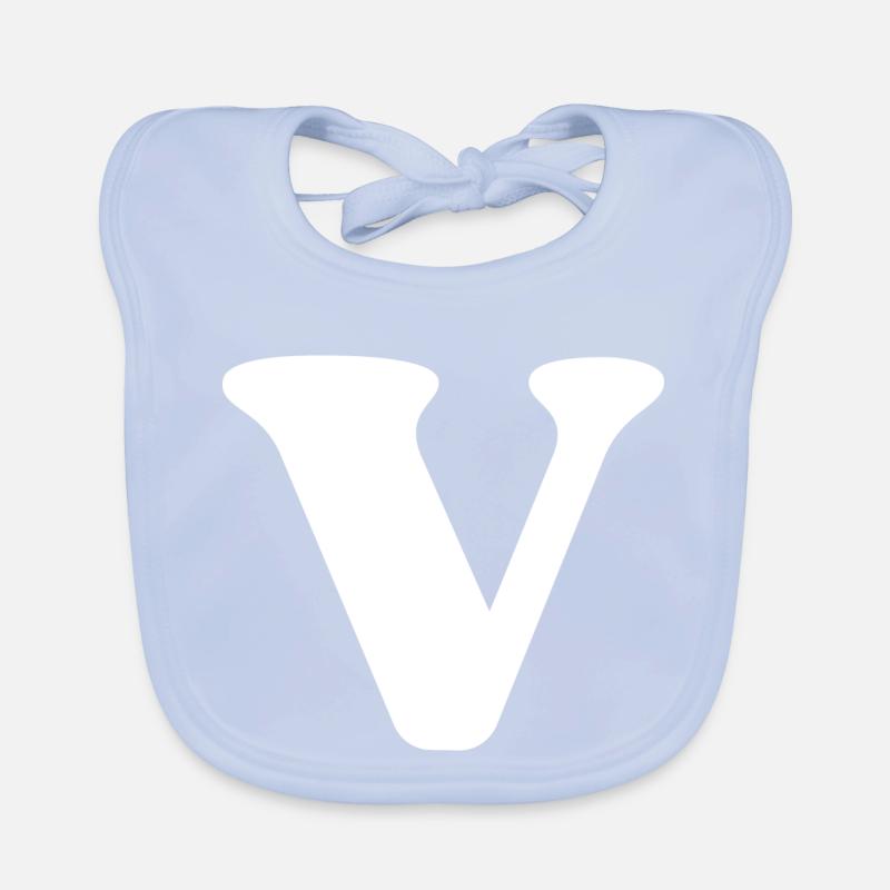 Buchstabe v Baby Bio-Lätzchen