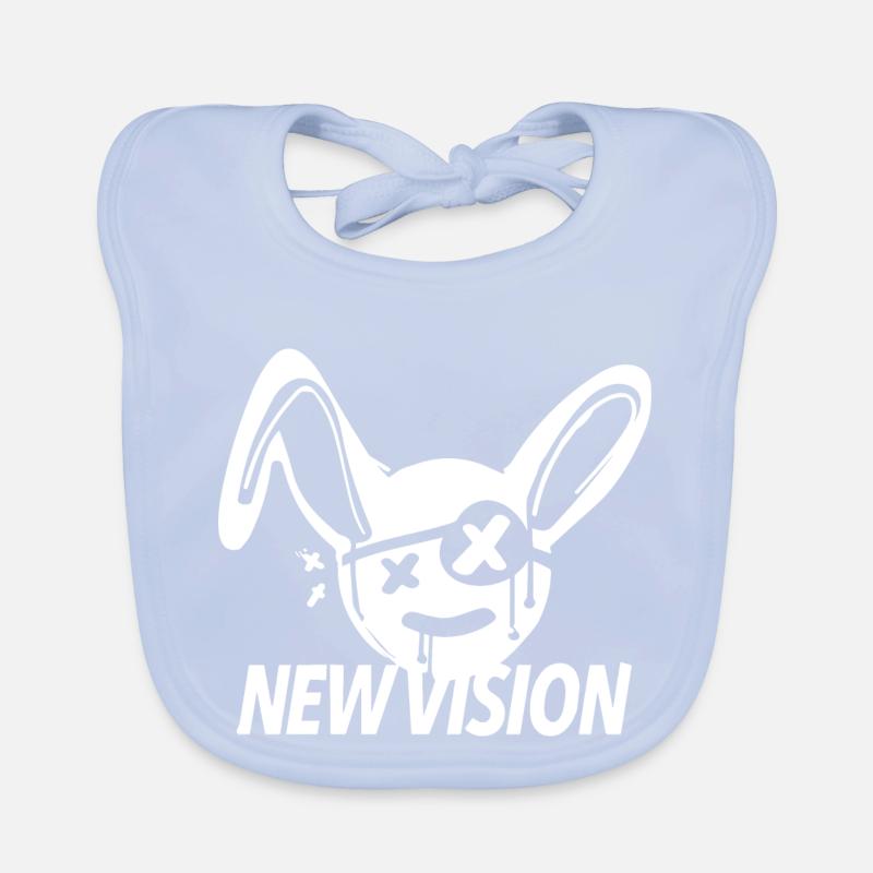 rabbit, new vision, sprüche Baby Bio-Lätzchen