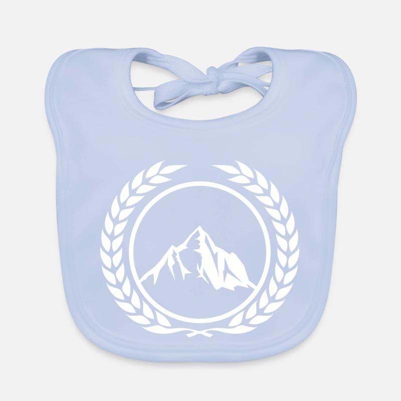 Mountains Wreath Organic Baby Bibs