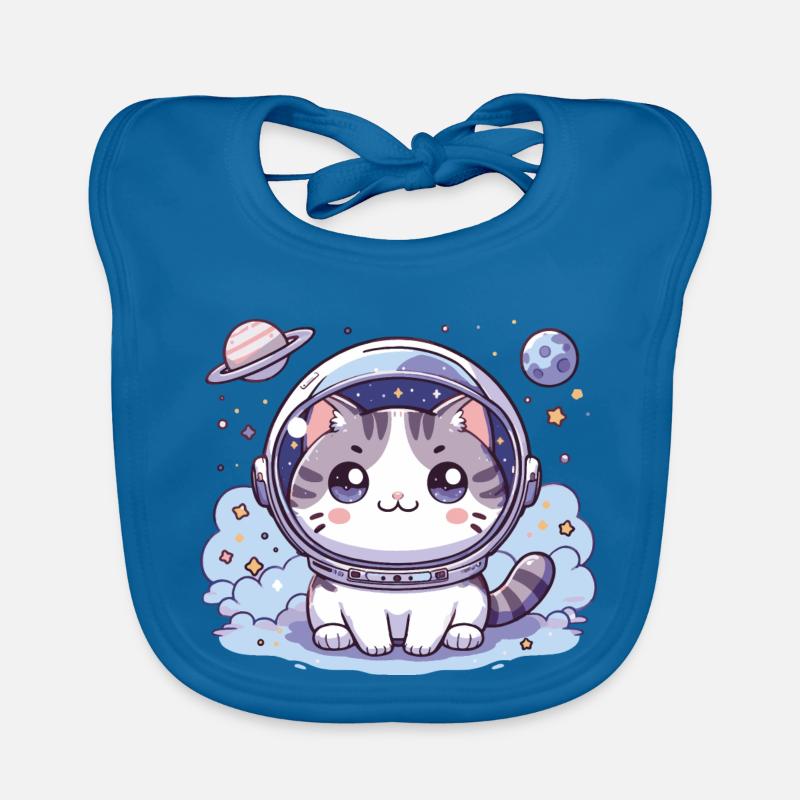Chat astro mignon Chat mignon dans l’espace Cadeau Bavoir bio Bébé