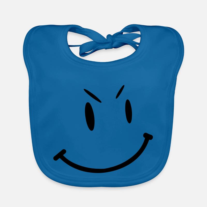 smily - Organic Baby Bibs - peacock-blue