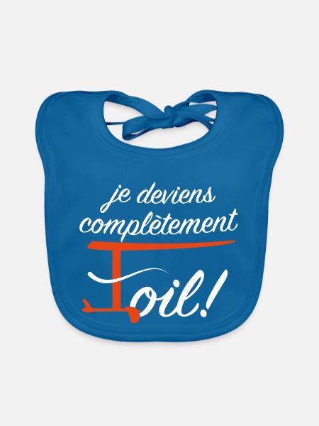 Complètement Foil - Bavoir bio Bébé - bleu paon