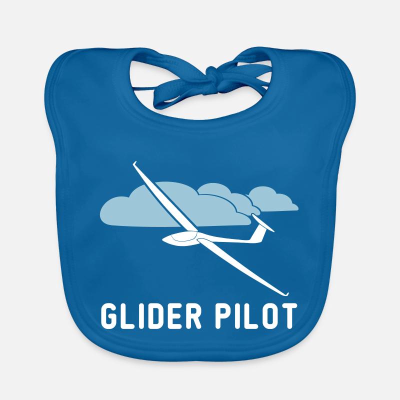 Glider saying glide pilot gift Organic Baby Bibs