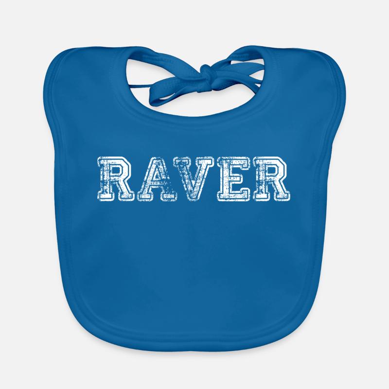 RAVER Rave Techno 90s 90s Organic Baby Bibs