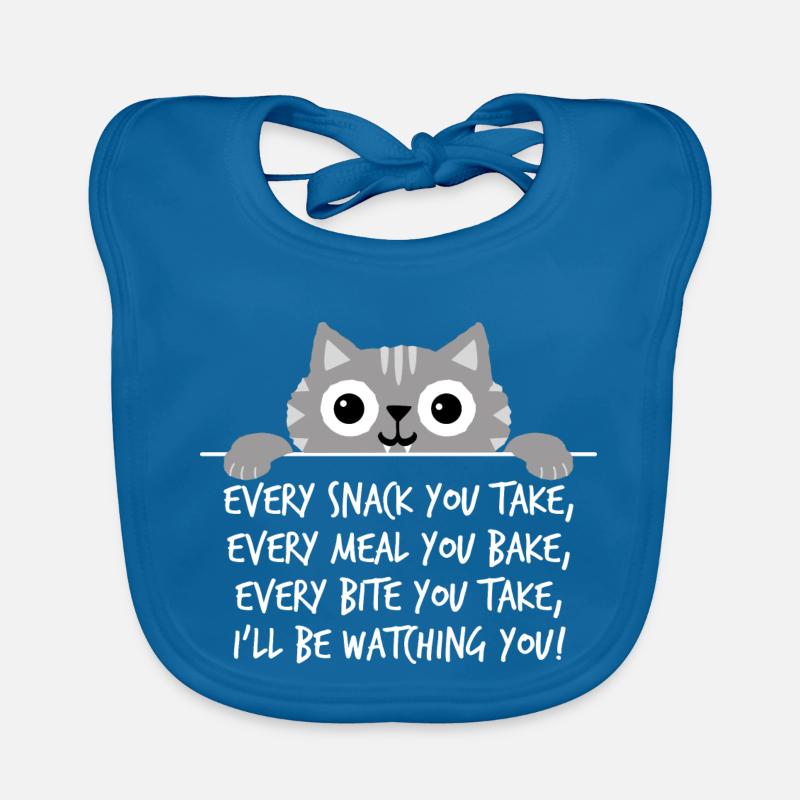 Drôle de chat - Les dictons de chat peuvent ouvrir Bavoir bio Bébé