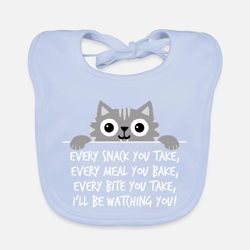 Drôle de chat - Les dictons de chat peuvent ouvrir Bavoir bio Bébé