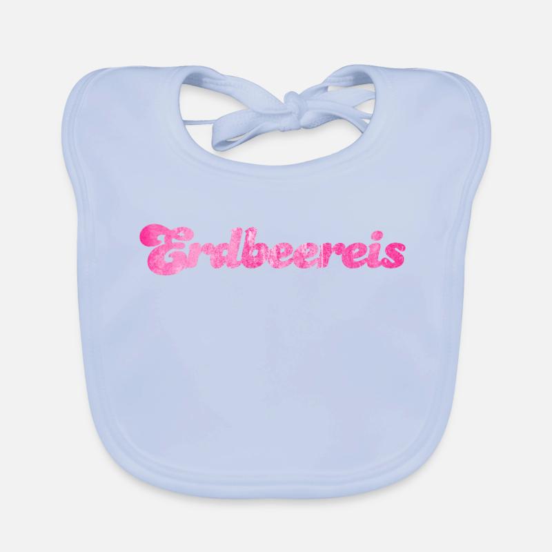 Erdbeereis Eis Fan Sommer Erdbeeren Erdbeer süß Baby Bio-Lätzchen