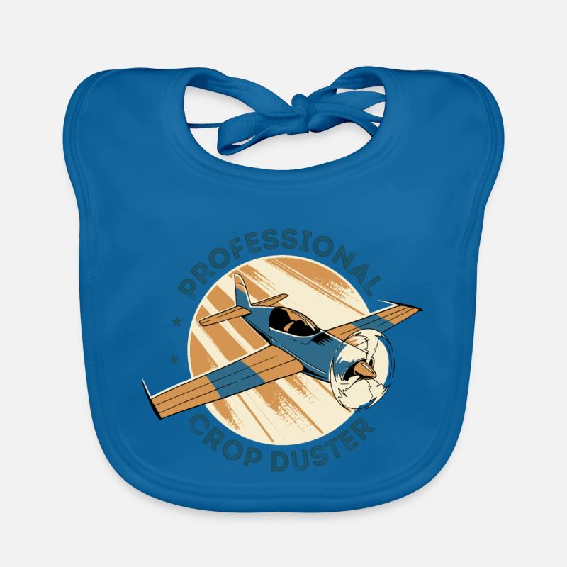 Professional Crop Duster Pilot, Aerial Organic Baby Bibs