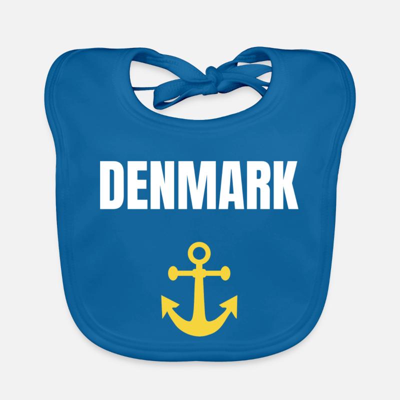 Danemark Bob Hat - Bavoir bio Bébé - bleu paon