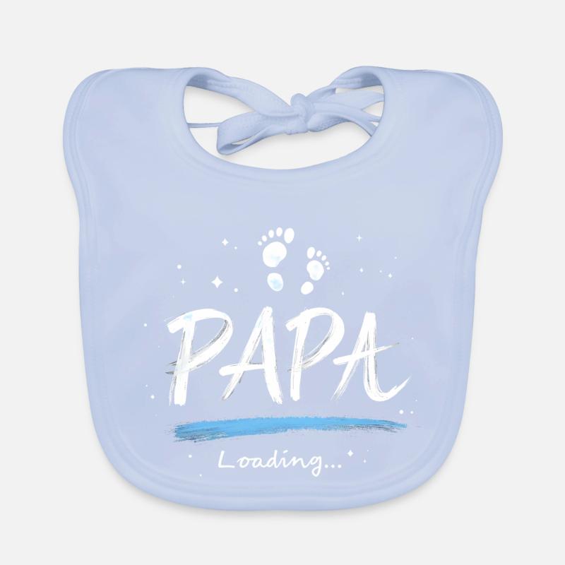 Papa 2025 Loading Geschenk für werdende Väter Baby Bio-Lätzchen