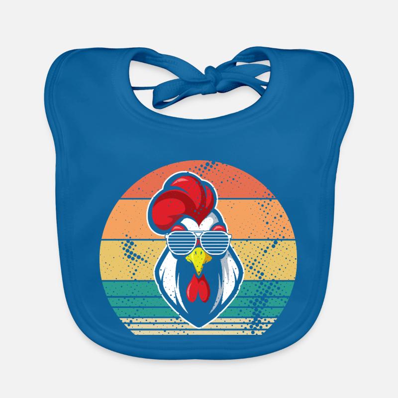 Chicken Rooster Organic Baby Bibs