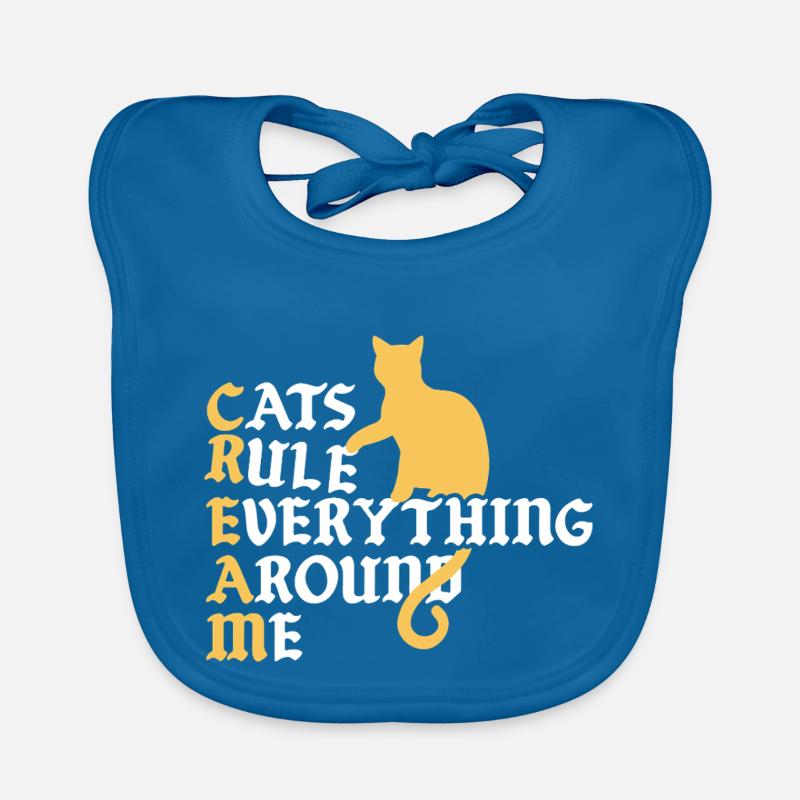 Cats Rule Everything Around Organic Baby Bibs