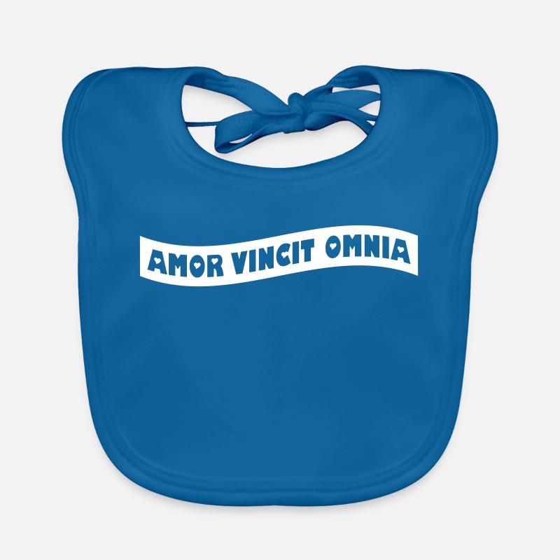 Amor vincit omnia Love overcomes everything Organic Baby Bibs