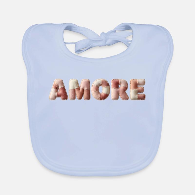 Amore Plush Stitch Patchwork Gift Organic Baby Bibs