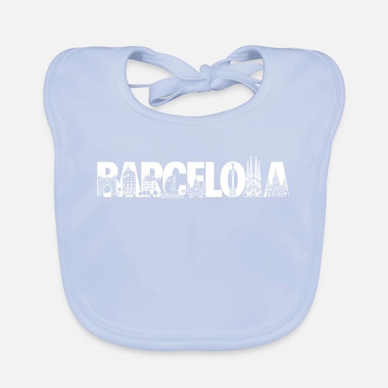 Barcelone, Espagne, Catalogne, Coucher de soleil Bavoir bio Bébé