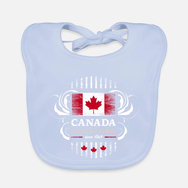 drapeau drapeau à la feuille d'érable d'érable Canada 2 Bavoir bio Bébé