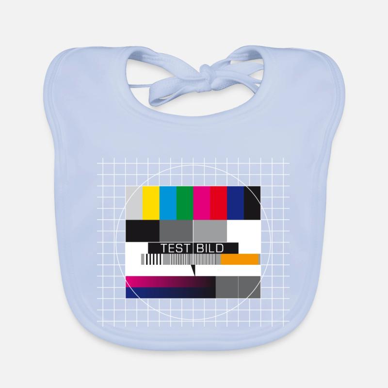 Testbild Fernsehen Bildschirm Sendeschluss Display Baby Bio-Lätzchen