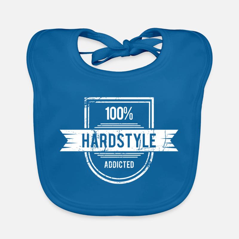 Hardstyle Addicted - Baby Bio-Lätzchen - Pfauenblau