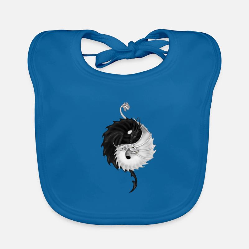 Dragons Yin Yang Bavoir bio Bébé