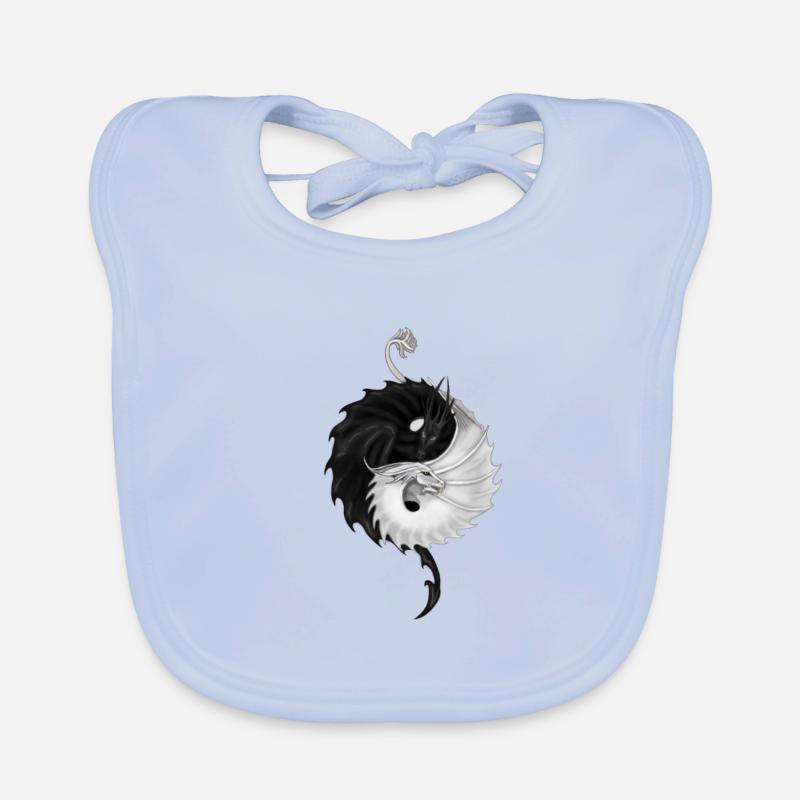 Yin yang dragons Organic Baby Bibs