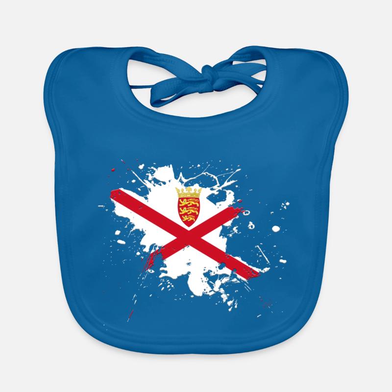 Drapeau Jersey comme une touche de couleur Bavoir bio Bébé