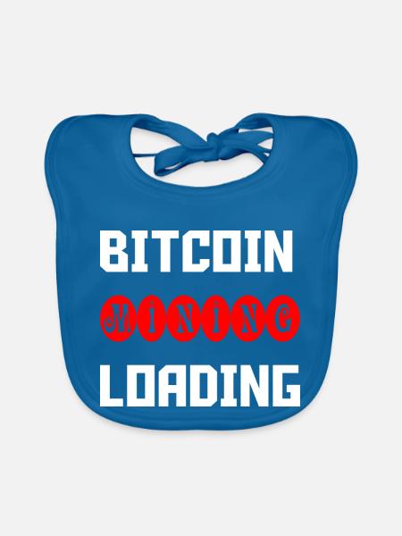 Bitcoin Trading Crypto Aktien - Baby Bio-Lätzchen - Pfauenblau