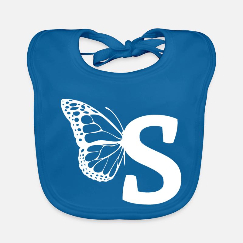 Buchstabe S Schmetterling Baby Bio-Lätzchen