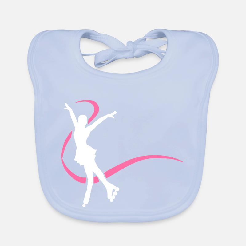 Silhouette patineuse blanche inline Bavoir bio Bébé