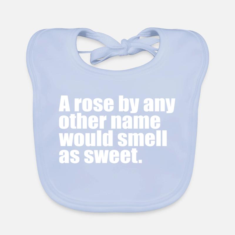 Une rose par n’importe quel autre nom citation Bavoir bio Bébé