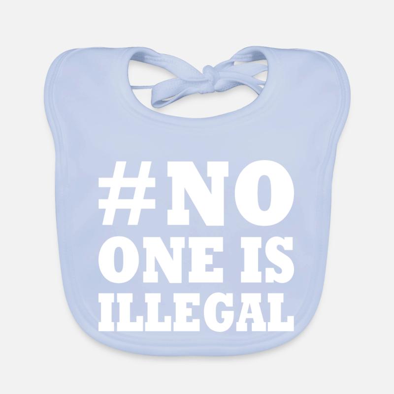 No one is illegal Bavoir bio Bébé