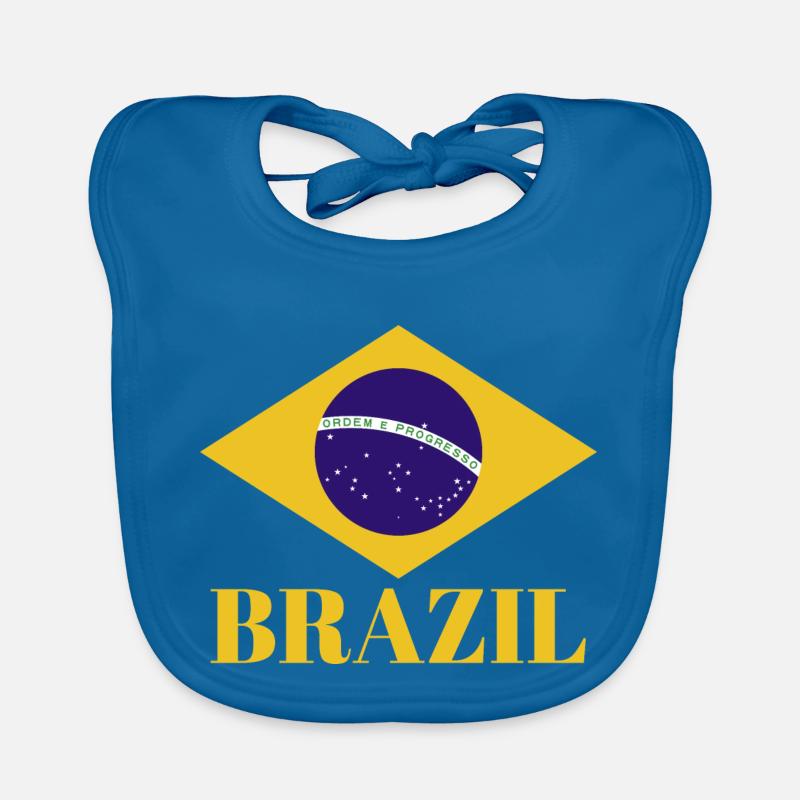 BRÉSIL BRASIL Drapeau Vintage C’est dans mon ADN Brésil Bavoir bio Bébé