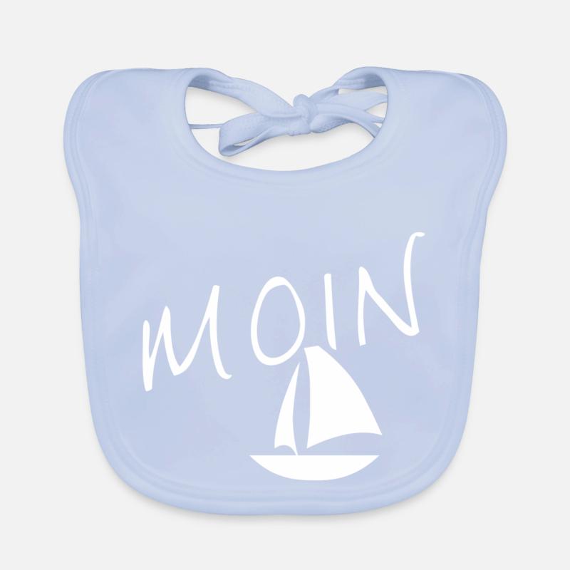 Moin with sailing ship Organic Baby Bibs