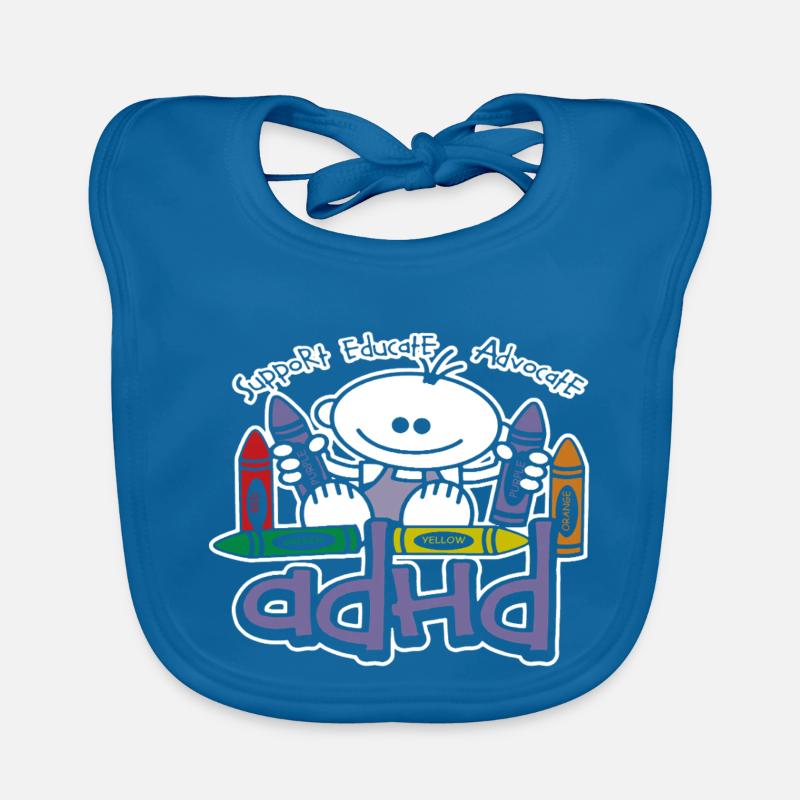 ADHD Crayons Organic Baby Bibs