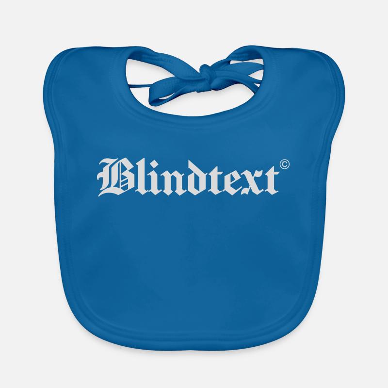 Blindtext - Baby Bio-Lätzchen - Pfauenblau