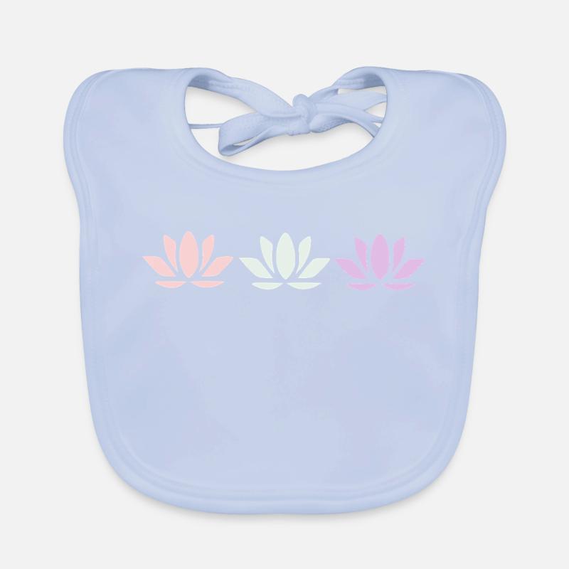 Fleur de lotus Fleur de lotus Fleur de lotus Fleur de violette Fleur de yoga Bavoir bio Bébé
