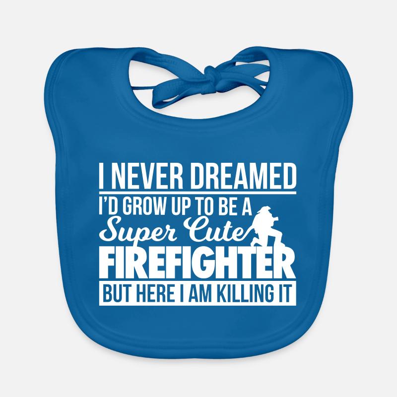 Super Cute Firefighter - Feuerwehr Baby Bio-Lätzchen