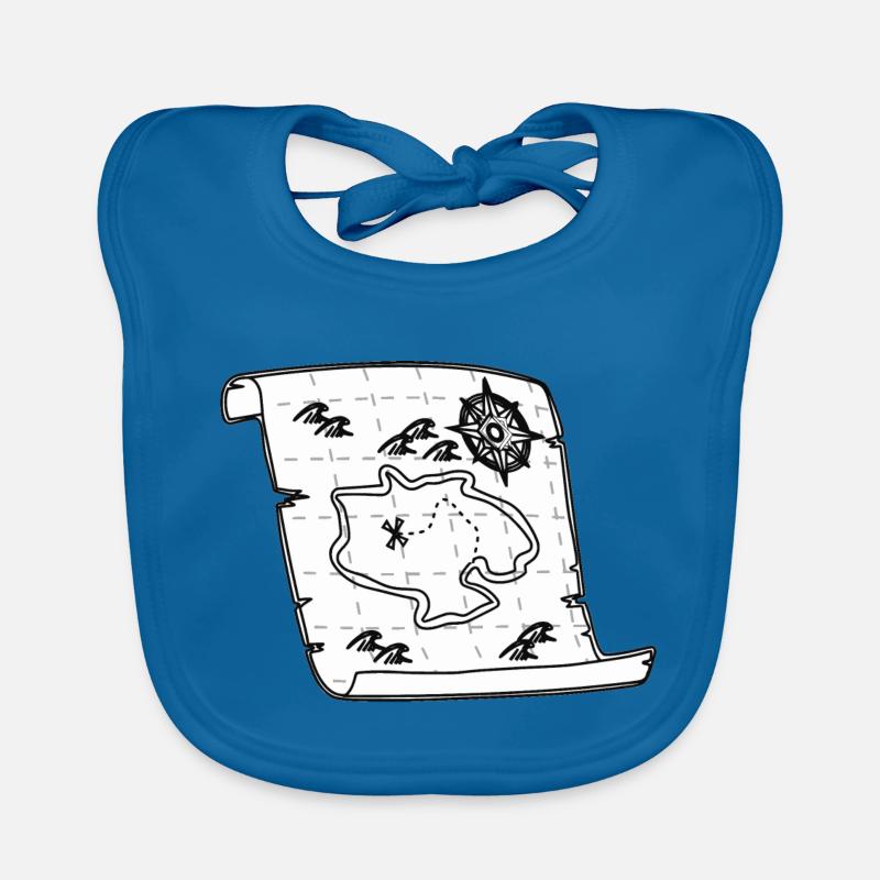 treasure map Organic Baby Bibs